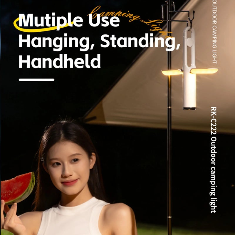 Bluejw Multi-Functional Camping Emergency Light, Rechargeable Foldable Handheld Flashlight, 1200mAh Battery, Outdoor SOS Light - Image 4